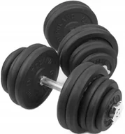 Hantle i ciężarki - Hantle Żeliwne 2x35 kg gryf Talerze zestaw 70kg - miniaturka - grafika 1