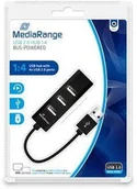 Huby USB - MediaRange Hub USB MediaRange MRCS502 4xUSB 2.0 Black MRCS502 - miniaturka - grafika 1