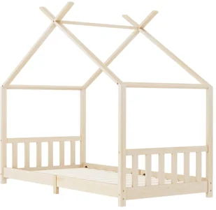 vidaXL Rama łóżka dziecięcego, lite drewno sosnowe, 70 x 140 cm vidaXL - Łóżka dla dzieci i młodzieży - miniaturka - grafika 2