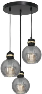 Milagro Industrialna LAMPA wisząca OMEGA MLP6533 szklana OPRAWA kule ZWIS loft kaskada czarna przezroczysta MLP6533 - Lampy sufitowe - miniaturka - grafika 2