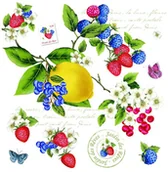 Folia, papier śniadaniowy, serwetki - Nuova R2S R2S Serwetki deserowe 20 szt R2S Napkins owoce 414 SEGR - miniaturka - grafika 1