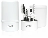 Szczotki i furminatory - Catit Zestaw szczotek do lub z krótkim przywołującymi koty Shorthair or longhair Grooming Kit for Cats, biały - miniaturka - grafika 1