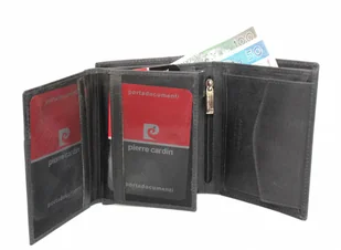 Pierre Cardin Portfel Męski Skórzany Skóra Licowa Duży Pionowy Z Zapięciem MATOWY VO02 326 A - Portfele - miniaturka - grafika 5