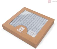 Pościel dla dzieci - KOCYK BAMBUS JASNY NIEBIESKI WARKOCZ+PUDEŁKO - miniaturka - grafika 1