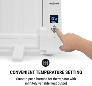 OneConcept OneConcept Wallander grzejnik olejowy 1000W termostat ultrapłaski biały HTR2-Wallander1000WH - Ogrzewanie przenośne - miniaturka - grafika 5