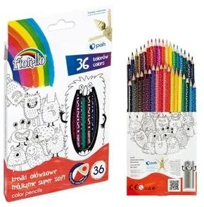 Fiorello Kredki Super Soft 36 kolorów ostrz. trójk.FIORELLO - Artykuły biurowe - miniaturka - grafika 4