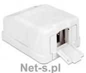 Wtyczki i adaptery - Delock Gniazdo nadtynkowe Keystone 1-portowe białe 86235 - miniaturka - grafika 1