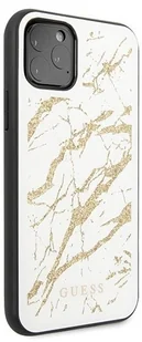 Guess Marble Glass Gold Glitter Etui iPhone 11 Pro Max biały 10_15939 - Etui i futerały do telefonów - miniaturka - grafika 6