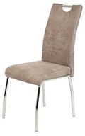 Krzesła - Vintage Apollo 811624 krzesło do jadalni SUSI II zestaw-elementowy, z mikrofazy beżowy, uchwytem, metalowa rama, chrom, 43 x 61 x 98 cm - miniaturka - grafika 1