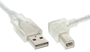 InLine Kabel USB kątowy Typ A męski B męski przeźroczysty 0.5m 34517R - Kable USB - miniaturka - grafika 2
