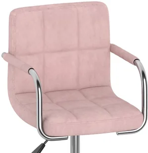 Fotel biurowy, krzesło biurowe vidaXL Obrotowe krzesło biurowe, różowe, tapicerowane aksamitem! 334611 - Fotele i krzesła biurowe - miniaturka - grafika 8