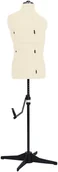 Wieszaki i stojaki - vidaXL Regulowany manekin krawiecki, męski, kremowy, rozmiar 37-45 - miniaturka - grafika 1