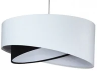 Lampy sufitowe - Biało-czarna welurowa lampa wisząca - 29X EX975 W0-P52 - miniaturka - grafika 1