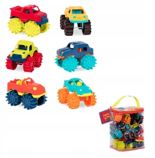 B.Toys Monster Trucks 6 pojazdów zestaw w torbie - Zabawki do piasku - miniaturka - grafika 4
