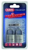 Kłódki - Abus ABUS 64TI/30 Titalium Padlock 30 MM Carded Twin Pack ABU64TI30TC - miniaturka - grafika 1