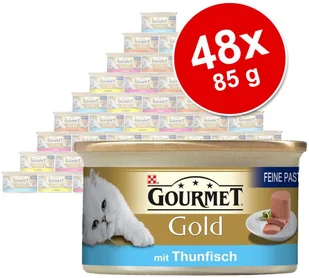 Purina Gourmet Zestaw Gold Mus, 48 x 85 g - Zestaw mieszany 3 - Mokra karma dla kotów - miniaturka - grafika 2