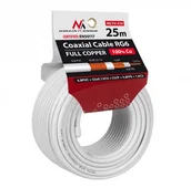 Kable - Maclean Kabel koncentryczny przewód antenowy satelitarny RG6 25M 1.02CU+4.8FPE+CU/P+32*0.12CU+6.8PVC miedź MCTV-470 CEN-62374 - miniaturka - grafika 1