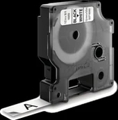 Dodatki do drukarek i skanerów - DYMO RHINO Taśma D1 16959 poliestrowa trwała 12mm x 5,5m - biała/czarny nadruk S0718060 - miniaturka - grafika 1