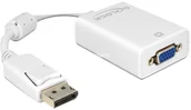 Inne akcesoria audio-wideo - Delock 61766 cable gender changer DisplayPort VGA Biały, Adapter - miniaturka - grafika 1