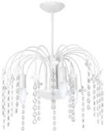 Lampy sufitowe - Milagro Plafon LAMPA sufitowa LAURA 1136 dziecięca OPRAWA z kryształkami crystal biała 1136 - miniaturka - grafika 1