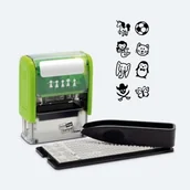 Pieczątki - Trodat Pieczątka do znakowania ubrań 8911 NIE-ZGUB MI-SIĘ wraz z drukarenką z polskimi literami i taśmą do naprasowania /175419/ UN281 - miniaturka - grafika 1