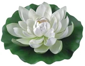 Oczka wodne - Greenmill Lilia wodna z gąbki  fi 28 cm biała - miniaturka - grafika 1