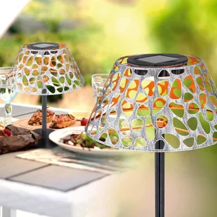 GLOBO Lampa solarna LED 33648, dekoracyjne tłoczenia - Lampy ogrodowe - miniaturka - grafika 2