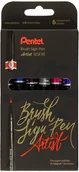 Flamastry - Pentel Pisaki artystyczne 6kol Artist Brush Sign Pen SESF30C-ST6ACENPVPL - miniaturka - grafika 1