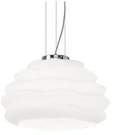 Lampy sufitowe - IDEAL LUX Lampa Wisząca Karma Sp1 Small Bianco 132389 Średnica 39,0 Wys. 33,5 - 119,5 - miniaturka - grafika 1