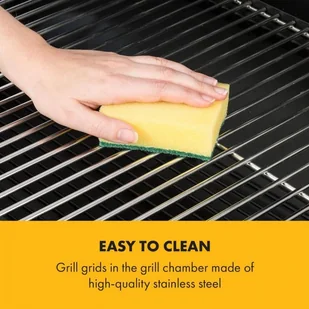 Klarstein Beef Brisket smoker grill wędzarnia termometr kółka osłona, czarny GQ8-Beef Brisket - Grille Klarstein Beef Brisket smoker grill wędzarnia termometr kółka osłona, czarny GQ8-Beef Brisket - Grille - miniaturka - grafika 7