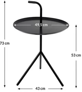 King Home Stolik BLANCO czarny - metal GT-230L.BLACK - Ławy i stoliki kawowe - miniaturka - grafika 2