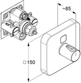 Baterie podtynkowe - Kludi Push Bateria prysznicowa podtynkowa termostatyczna chrom 389010538 - miniaturka - grafika 1