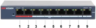 HIKVISION Switch PoE 9-PORTOWY DS-3E0109P-E/M DS-3E0109P-E/M - Switche - miniaturka - grafika 2