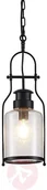 Lampy sufitowe - Lindby Rozalie lampa wisząca, latarnia, czarna - miniaturka - grafika 1