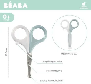 Beaba Beaba Nożyczki do paznokci w etui Green Blue (opakowanie zbiorcze 6 szt.) solution-bc-7155-0 - Akcesoria do paznokci - miniaturka - grafika 2