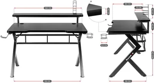 huzaro Hero 5.0 Black WYPRZEDAŻ ostatnie sztuki tego produktu Nie zwlekaj - Biurka - miniaturka - grafika 18