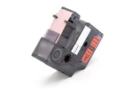 Papier do drukarek - Dymo Taśma zamiennik 18439, 19mm x 5, 5m czarny druk / czerwony podkład, vinyl - miniaturka - grafika 1