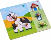 Puzzle - Haba Sales GmbH & Co.KG Greifpuzzle Kuh Annabell 304591 - miniaturka - grafika 1
