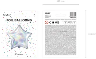 PartyDeco Balon foliowy "Gwiazdka", 19", opalizujący FB3I-017 - Balony i akcesoria - miniaturka - grafika 5