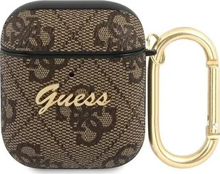Guess GUA24GSMW AirPods cover brązowy/brown 4G Script Metal Collection - Akcesoria do słuchawek - miniaturka - grafika 2