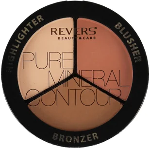 Revers Revers Pure Mineral Contour Paleta Do Konturowania Twarzy 03 - Bronzery i konturowanie twarzy - miniaturka - grafika 2