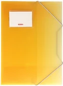 Teczki i skoroszyty - Brunnen Brunnen 104160410 teczka konferencyjna FACT!pp (A4, przezroczysta folia PP, z gumowym ściągaczem, z tabliczką na nazwisko), żółta 104160410 - miniaturka - grafika 1