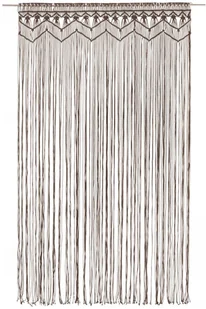vidaXL Zasłona z makramy, kolor taupe, 140 x 240 cm, bawełna - Zasłony - miniaturka - grafika 17