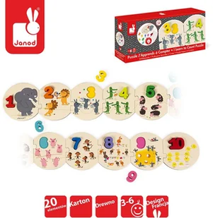 Janod Drewniane Puzzle Uczę się Liczyć Cyferki - Układanki dla dzieci - miniaturka - grafika 26
