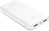 Powerbanki - PURO White Fast Charger 20000 mAh 2XUSB-A + 1XUSB-C biały - miniaturka - grafika 1