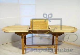 Garthen Rozkładalny stół z drewna tekowego Garth owalny 170 - 230 cm - Stoły ogrodowe - miniaturka - grafika 3