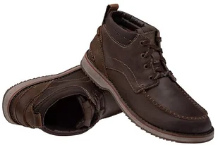 Clarks Trzewiki trekkingowe Mahale Mid Dark Brown Brązowe nieocieplane 41002 - Botki męskie - miniaturka - grafika 4
