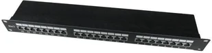 Gembird Patch panel 24 1U 19 Kat.6 ekran z funkcją organizacji kabli czarn (NPP-C624-002) - Panele krosownicze - miniaturka - grafika 8