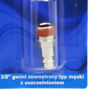 GEKO Szybkozłączka pneumatyczna typ męski GZ 3/8" z uszczelnieniem 3310 G03419 - Akcesoria pneumatyczne - miniaturka - grafika 2