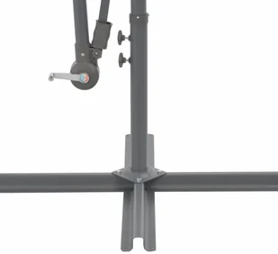 vidaXL Wiszący parasol ze słupkiem aluminiowym, 350 cm, terakotowy - Parasole ogrodowe - miniaturka - grafika 8